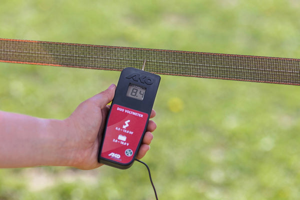 Testing electric tape with the AKO Digital Voltmeter