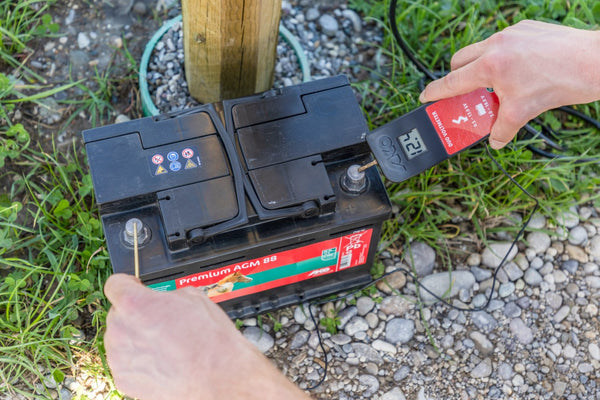 Testing a battery with the AKO Digital Voltmeter