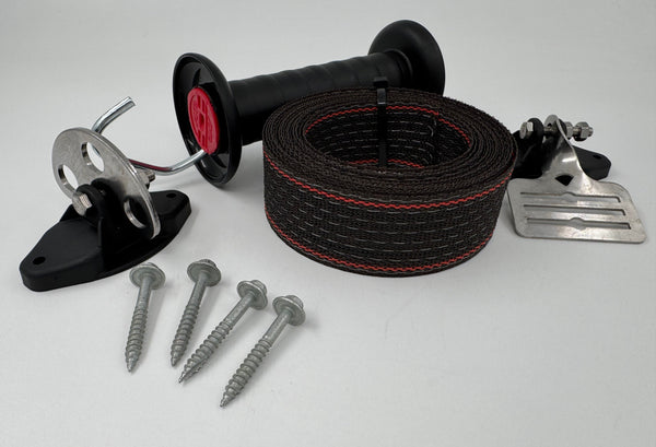 Electric Fence Gate Kit - 5.0m x 40mm wide polytape-various tape & handle colour combinations