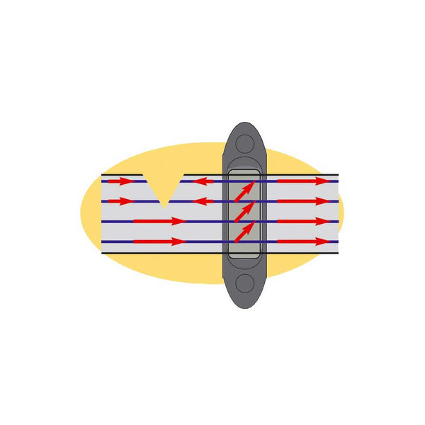 Diagram of Clamp Insulator for 20mm, 40mm Tape and Wire DE