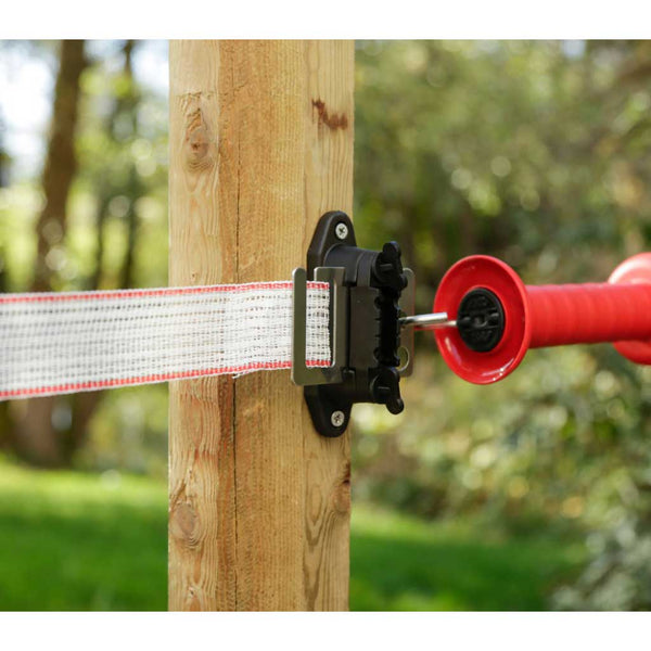 Electric Fence Power Connector Plate with polytape