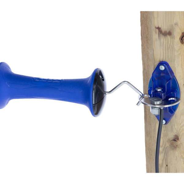 Insulator 3 Way Permanent Power-Blue Series Polycarbonate on fence