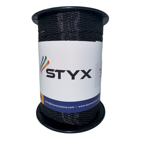 Styx Power Horse Tape - Kiwi Black 20m - ideal for premium horse fencing