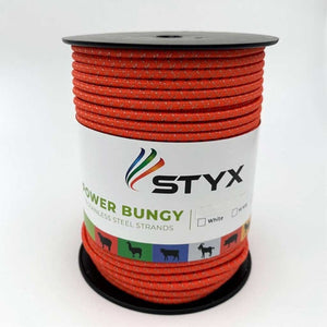 Styx Electric Fence Bungy - High Vis Orange, 100m