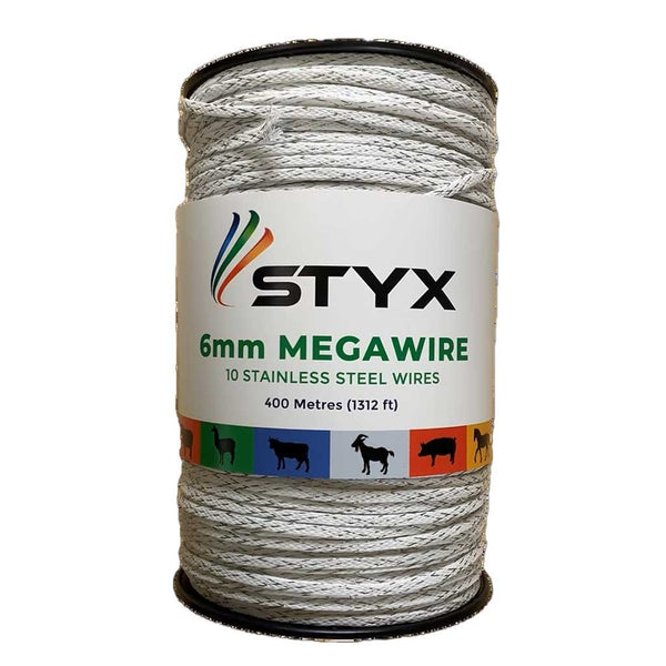 Styx  Megawire White- 6mm, 10 Stainless Steel Wires - 400m (1312 feet)