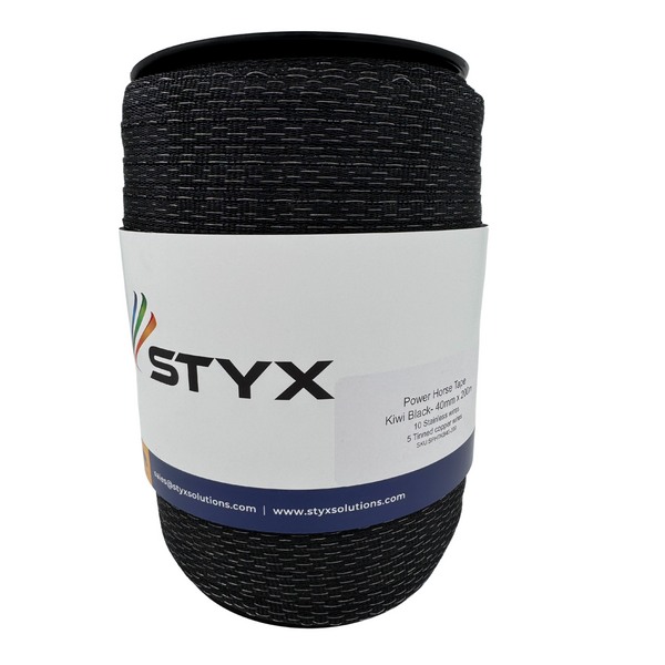 Styx SPHT40 Power Horse Tape - 40mm Black - ideal for premium fencing setups